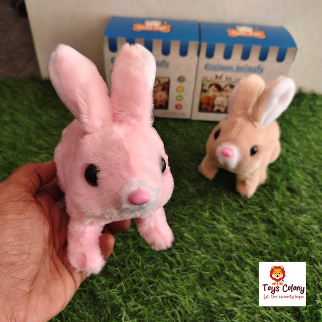 Soft Fur Jumping Rabbit with Lights