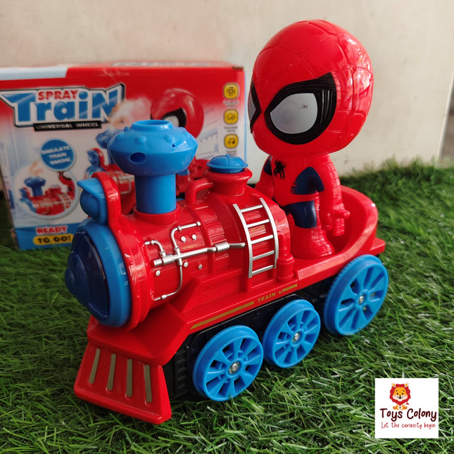 Spiderman Smoke Train Engine Toy