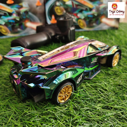 Spray Drift Stunt Car with Traffic Cones & Extra Wheels