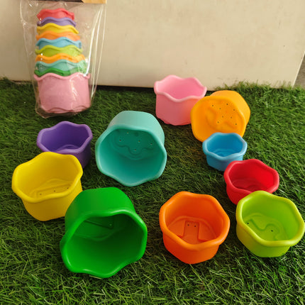 Stacking Cups - Vibrant 10 Color Cups