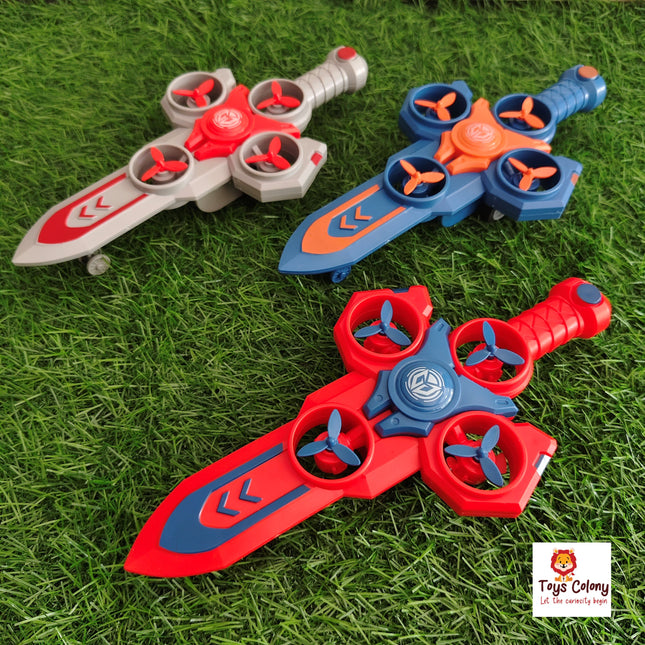 2 in 1  Toy  - Sword Drone Car (Pack of 1 Toy)