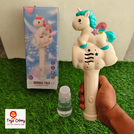 Unicorn Bubble Wand with Bubble Solution