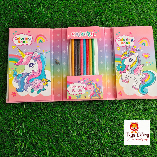 Unicorn Coloring & Scratch Book – 2-in-1 Creative Fun