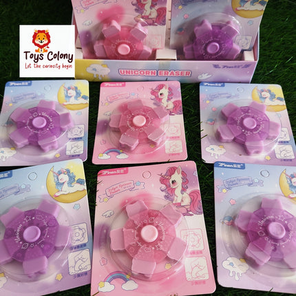 Unicorn Spinner Eraser (2 in 1 - Eraser+Spinner)