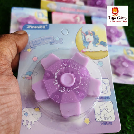 Unicorn Spinner Eraser (2 in 1 - Eraser+Spinner)