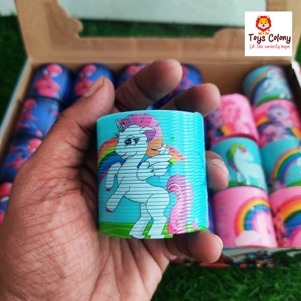 Colorful Unicorn Spring (Pack of 1 Spring Toy)
