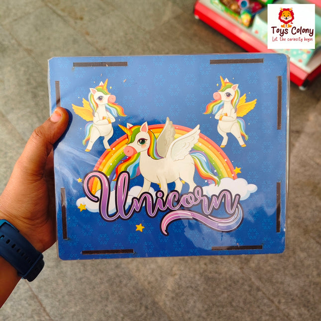 Unicorn Wooden Money Bank – Save ₹1,00,000 with Fun!