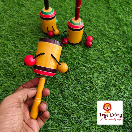 Wooden Bell Rattle (Pack of 1 Rattle)
