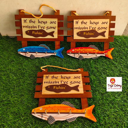 Wooden Fish Key Hanger