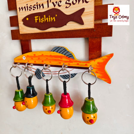 Wooden Fish Key Hanger