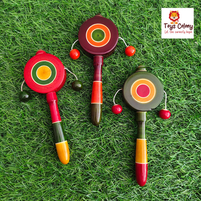 Wooden Plate Rattle (Pack of 1 Rattle)