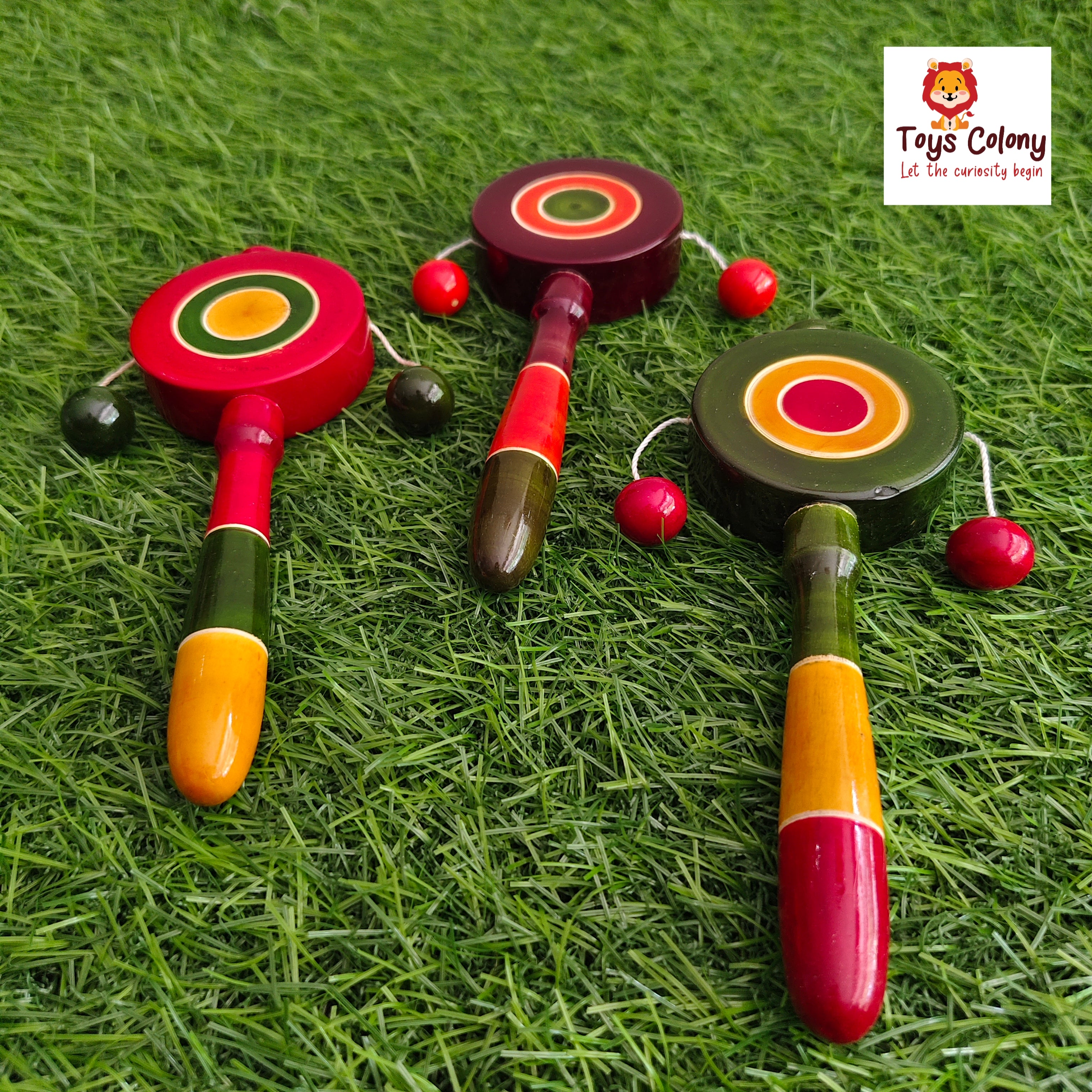 Paper Plate Rattle Wooden Plate Rattle (Pack of 1 Rattle) – Toys Colony