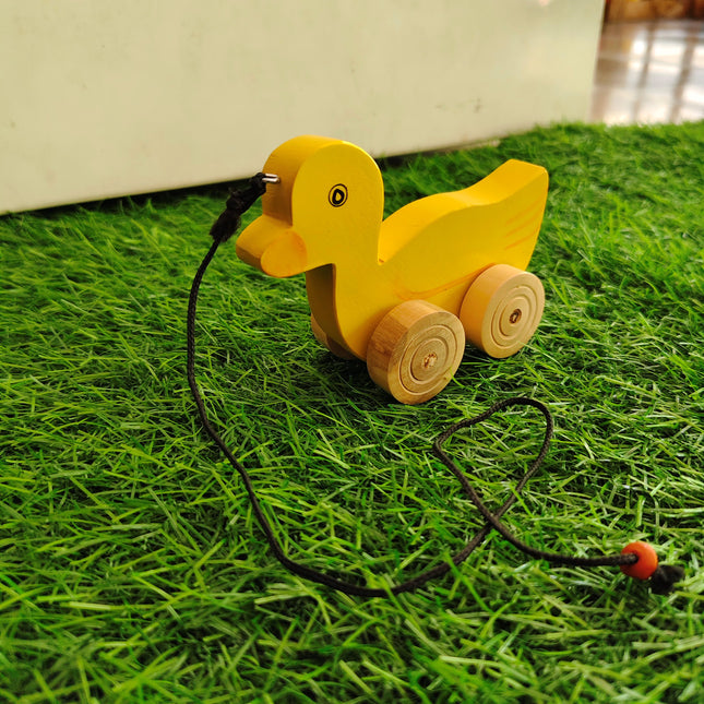 Wooden Duck Pull Toy for Toddlers (1–3 Years)