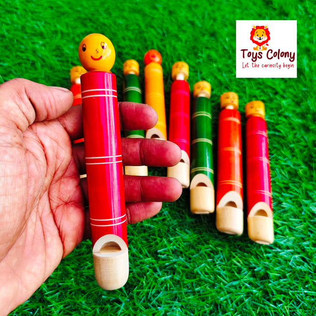 Wooden Pump Whistle (Pack of 1 Whistle)