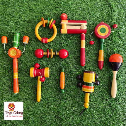 Wooden Rattles Combo Pack - 3