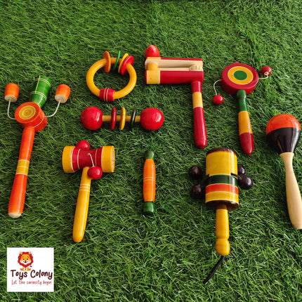 Wooden Rattles Combo Pack - 3