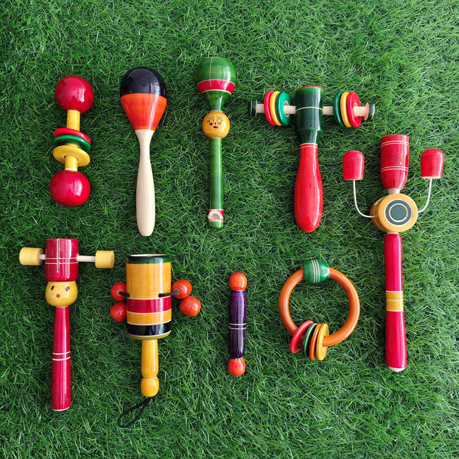 Wooden Rattles Combo Pack - 7