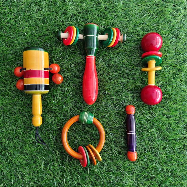 Wooden Rattles Combo Pack - 5