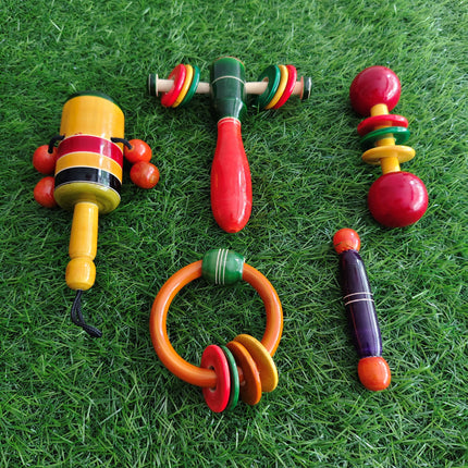 Wooden Rattles Combo Pack - 5