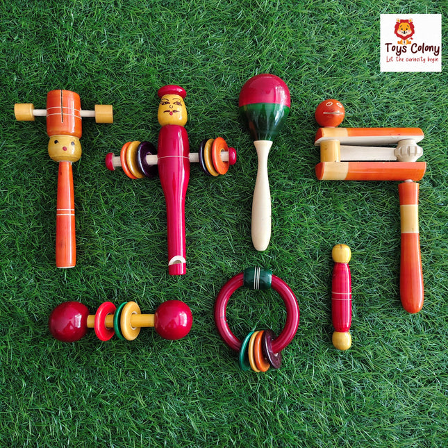 Wooden Rattles Combo Pack - 11