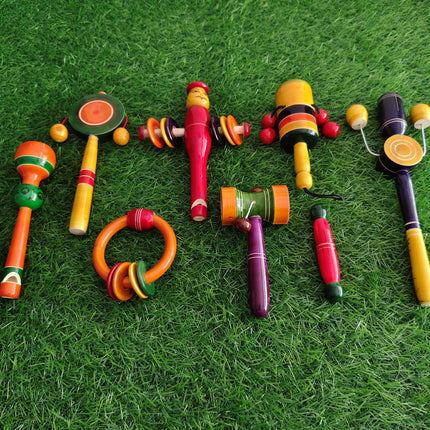 Wooden Rattles Combo Pack - 8