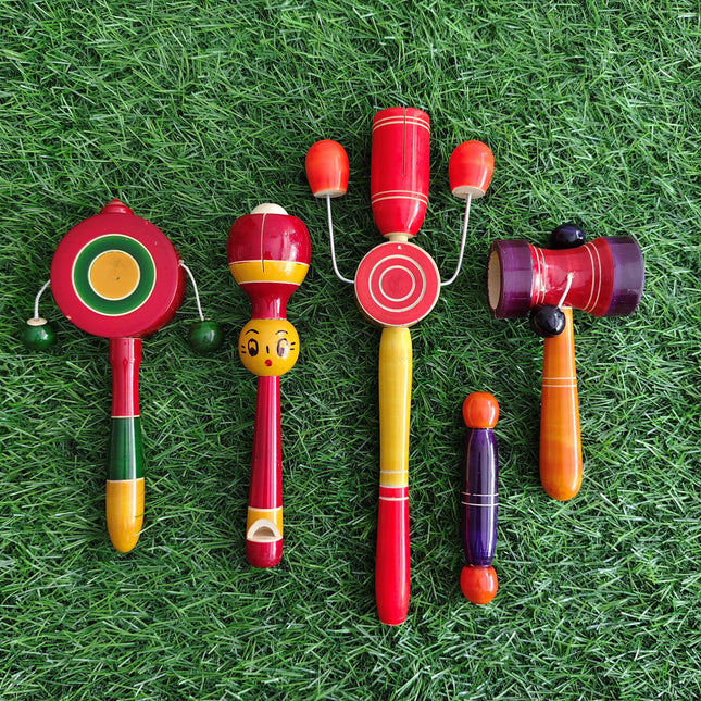 Wooden Rattles Combo Pack - 9