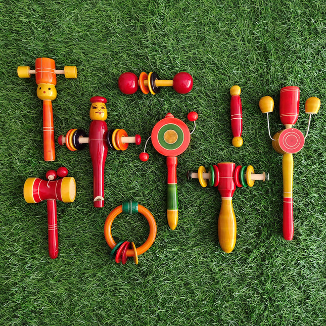 Wooden Rattles Combo Pack - 13