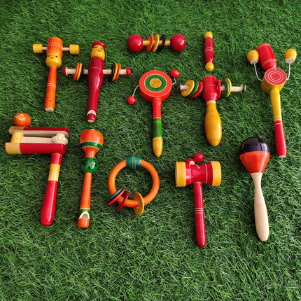 Wooden Rattles Combo Pack - 12