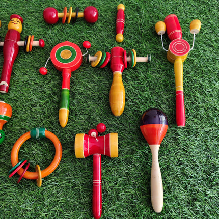 Wooden Rattles Combo Pack - 12