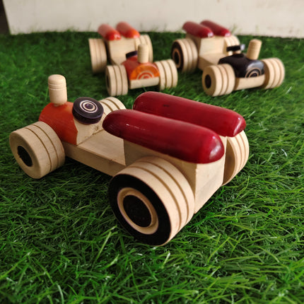Wooden Tractor Toy (Pack of 1 Toy)