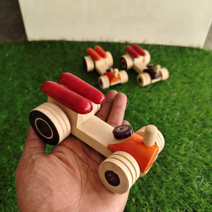 Wooden Tractor Toy (Pack of 1 Toy)