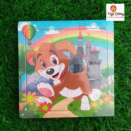 Wooden Puzzle Board - 16 Pieces