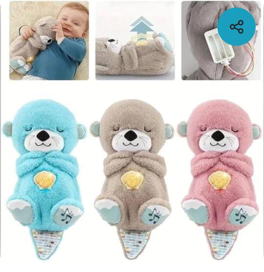 Breathing Teddy Bear with Lights and Soothing Breath Sound